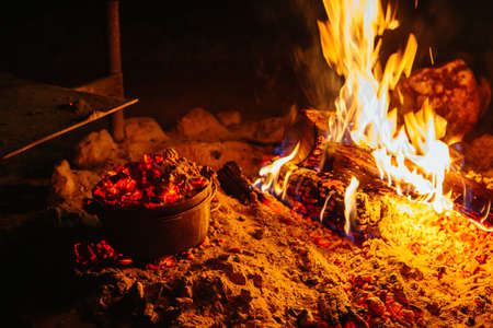 Traditional Dal and Sabzi Cooking Methods on Firewood in India